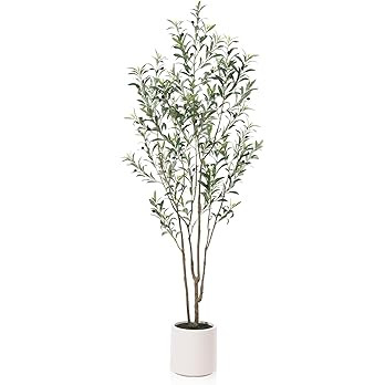 LOMANTO Artificial Olive Trees, 7 ft Tall Fake Olive Trees for Indoor, Faux Olive Silk Tree, Larg... | Amazon (US)