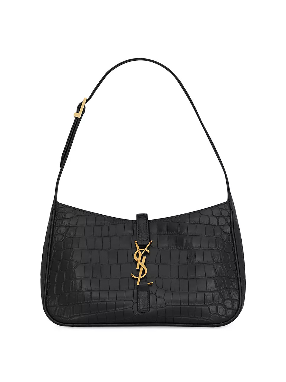Le 5 A 7 Hobo Bag in Crocodile-Embossed Shiny Leather | Saks Fifth Avenue (CA)
