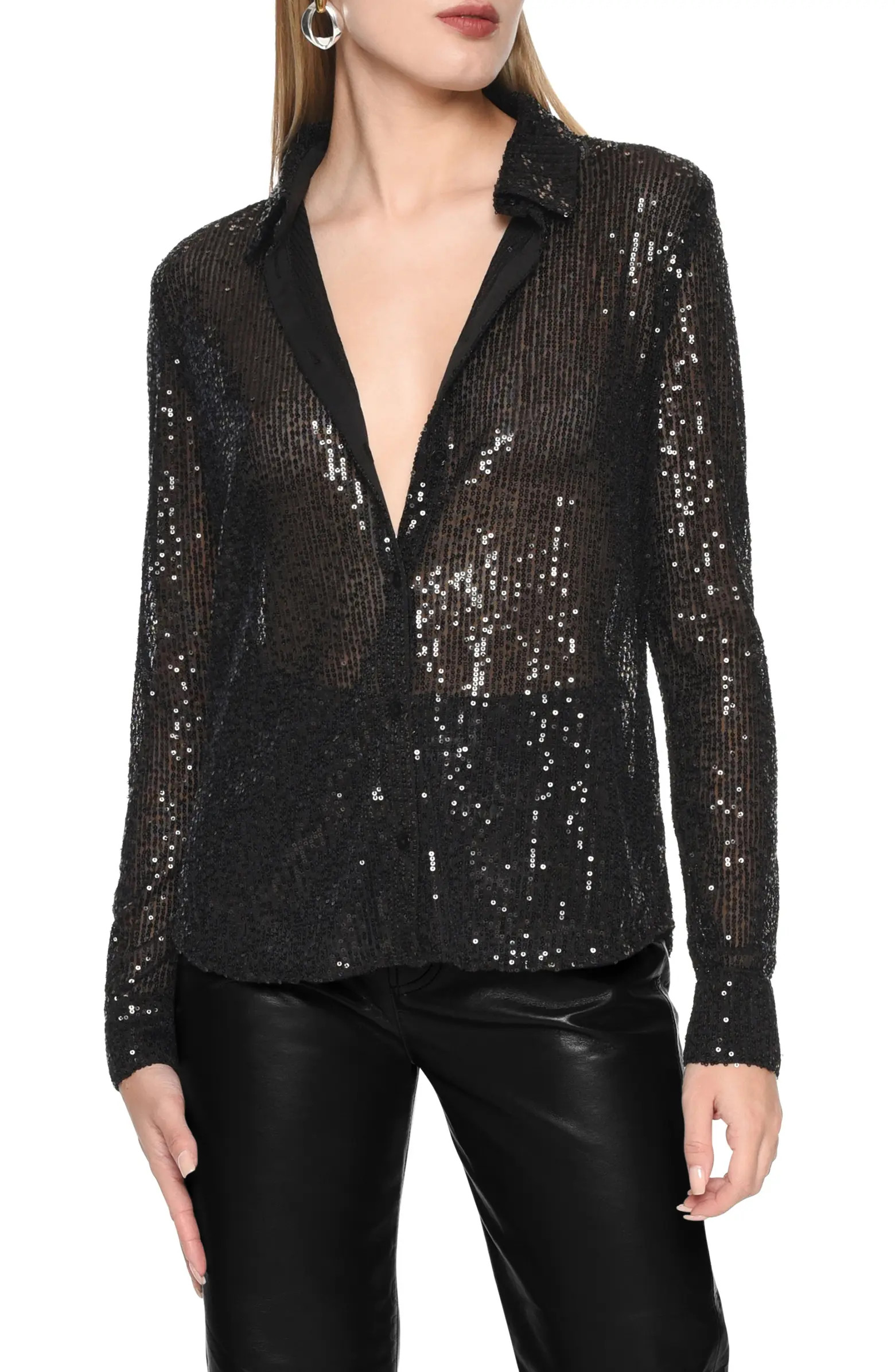 WAYF Sequin Shirt | Nordstrom | Nordstrom