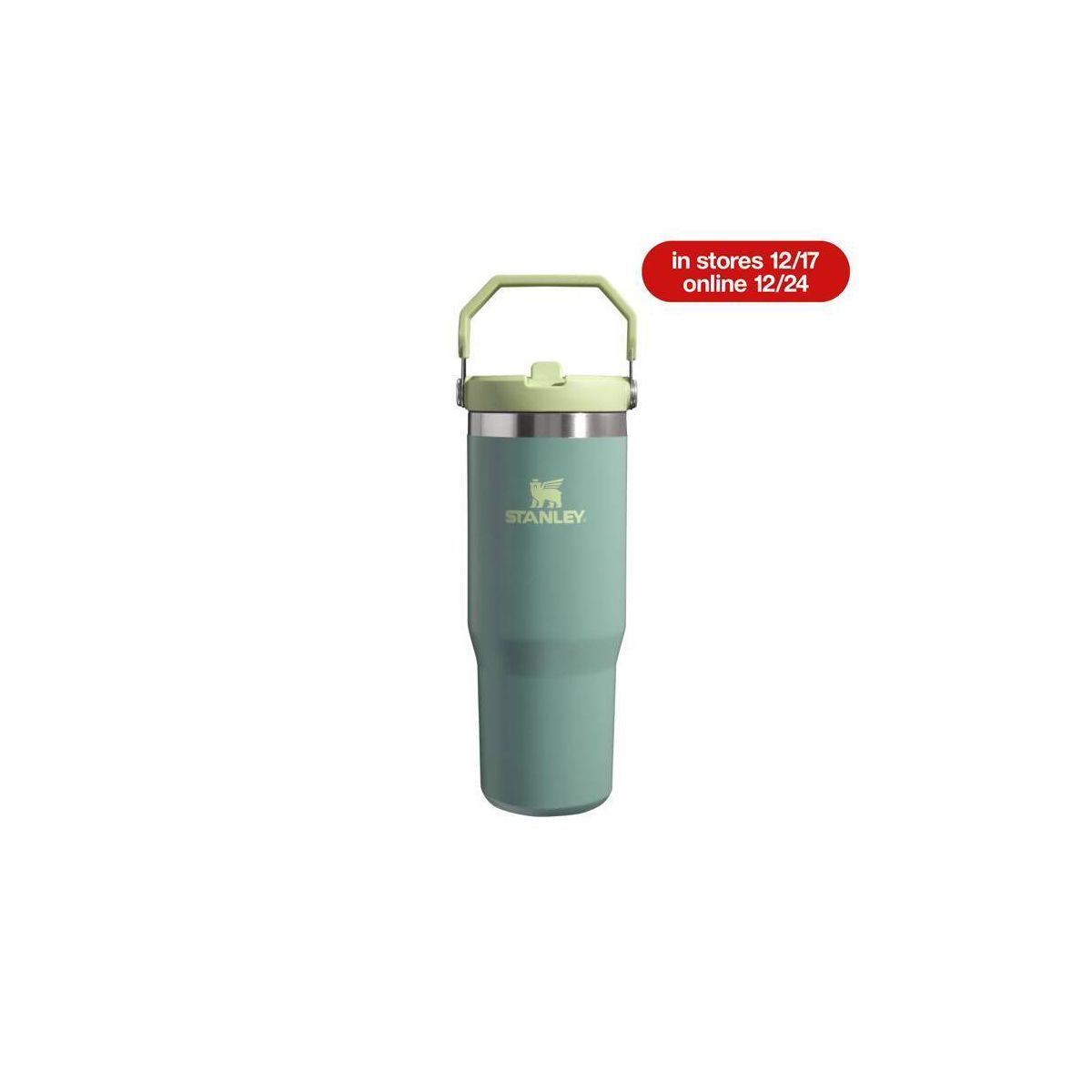 Stanley 30 oz Stainless Steel Ice Flow Flip Straw Tumbler Shale (in stores 12/17 & online 12/24) | Target