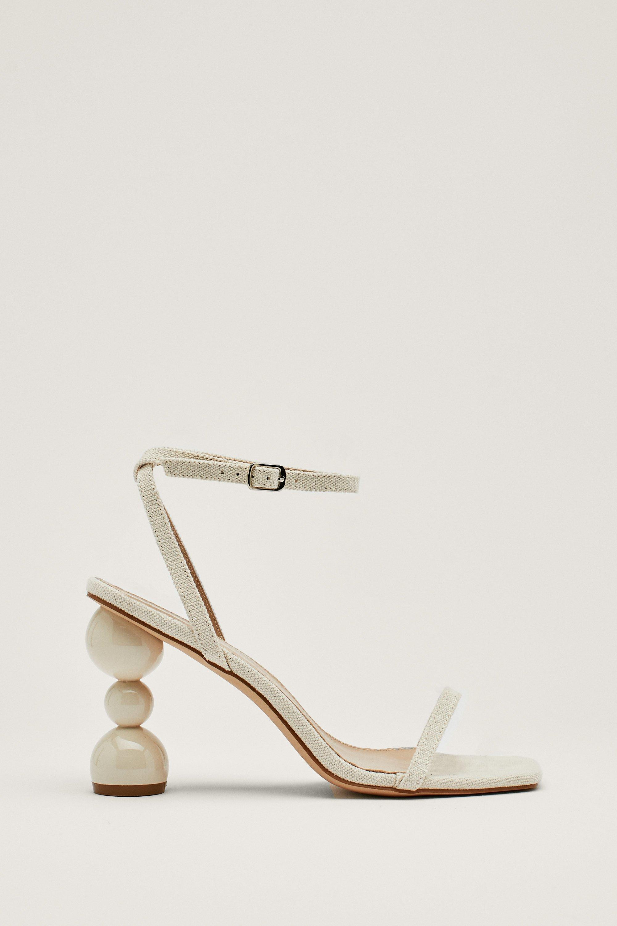 Linen Two Part Ball Heels | NastyGal (UK, IE)