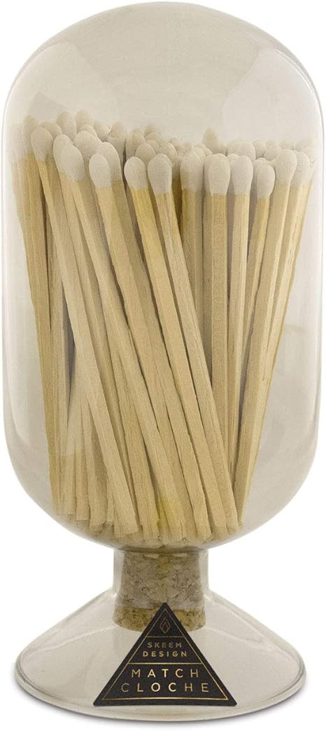 Skeem Glass Match Cloche with Striker - Smoke - Includes 120 Small Match Sticks - Perfect Firepla... | Amazon (US)