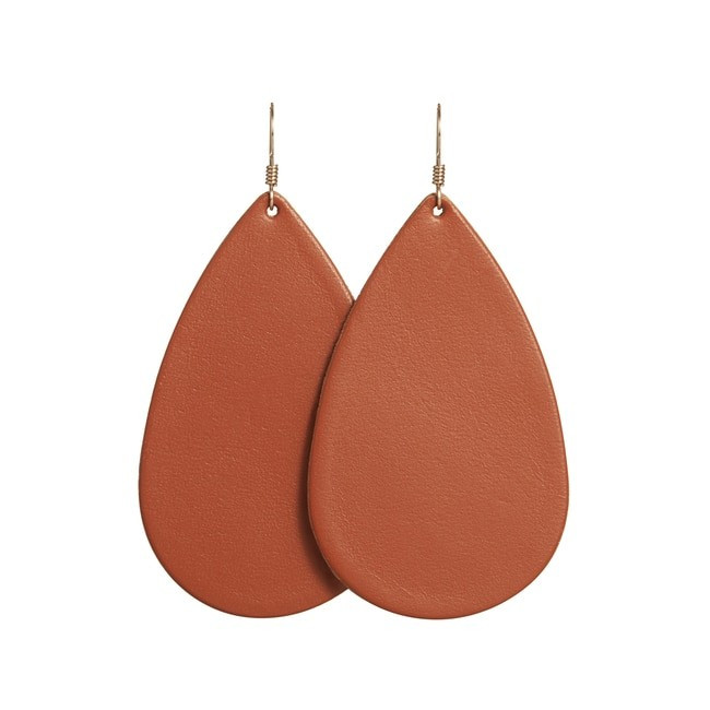 Terracotta Leather Earrings | Nickel and Suede