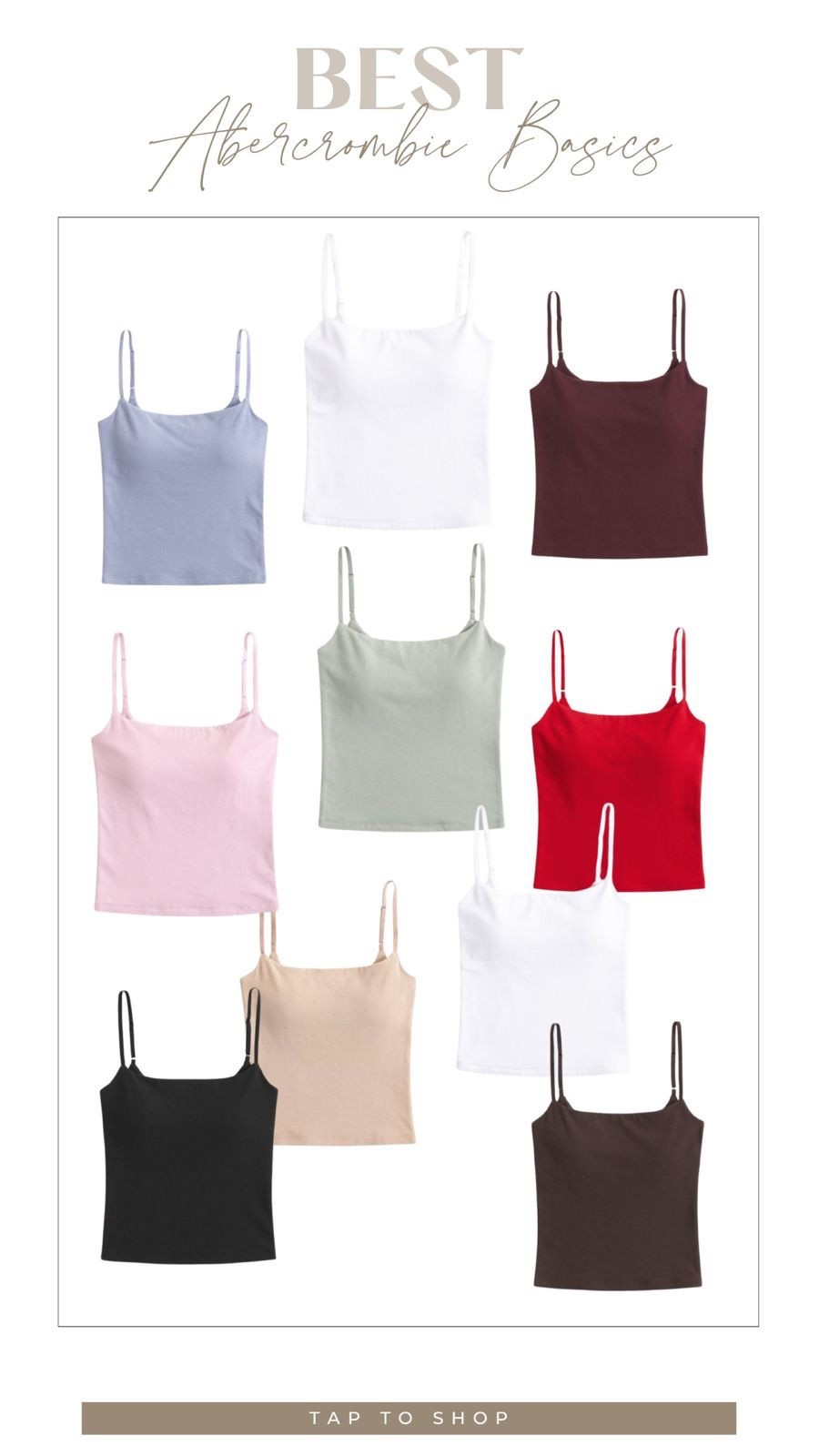 Some of my favorite Abercrombie basics that will be part of the black Friday cyber Monday sales! 
