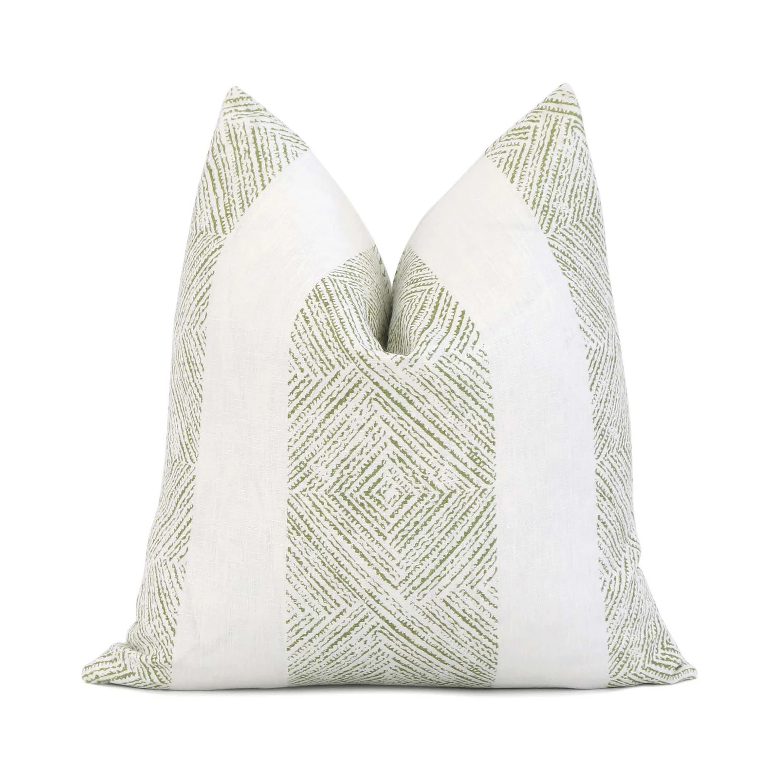 Thibaut Stripe Clipperton Green Throw Pillow Accent Cover for Living Room Decor, Euro Sham Case 1... | Etsy (US)