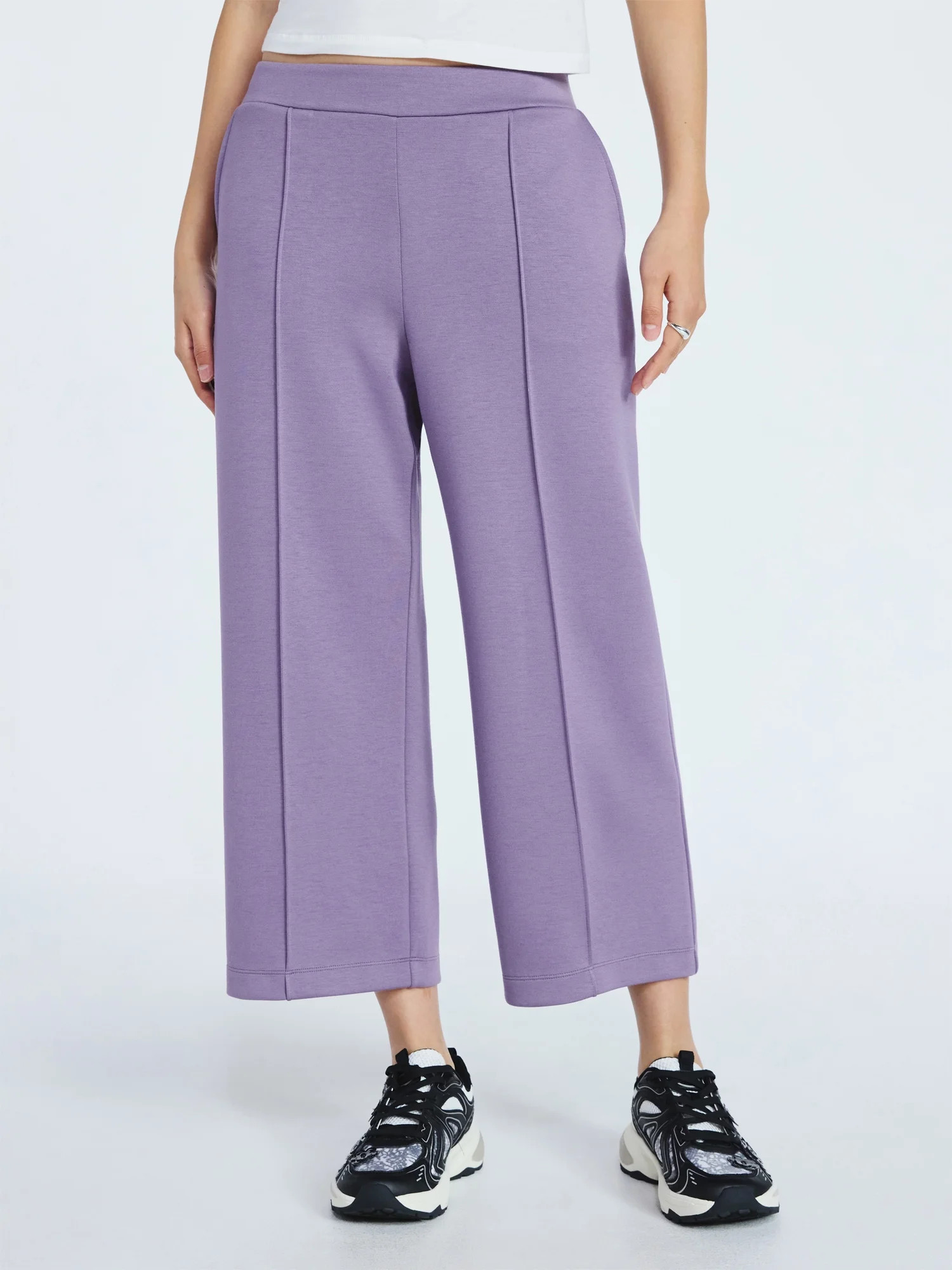 Scoop Women's and Women's Plus New Scubaknit Cropped Pants, Sizes XS-4X | Walmart (US)
