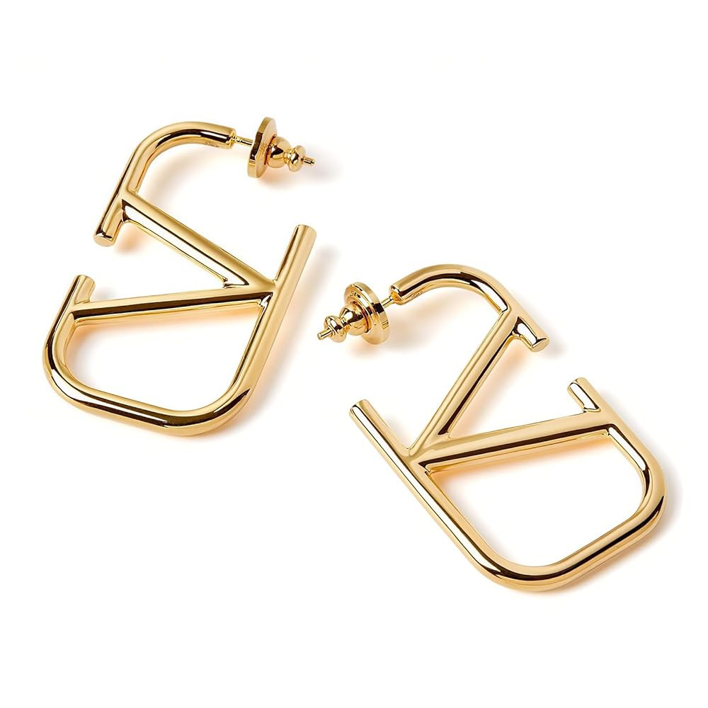 Luxury 14K V-Shaped Geometric Earrings Women Letter V Hypoallergenic Earrings Dangle Earrings Lig... | Amazon (US)