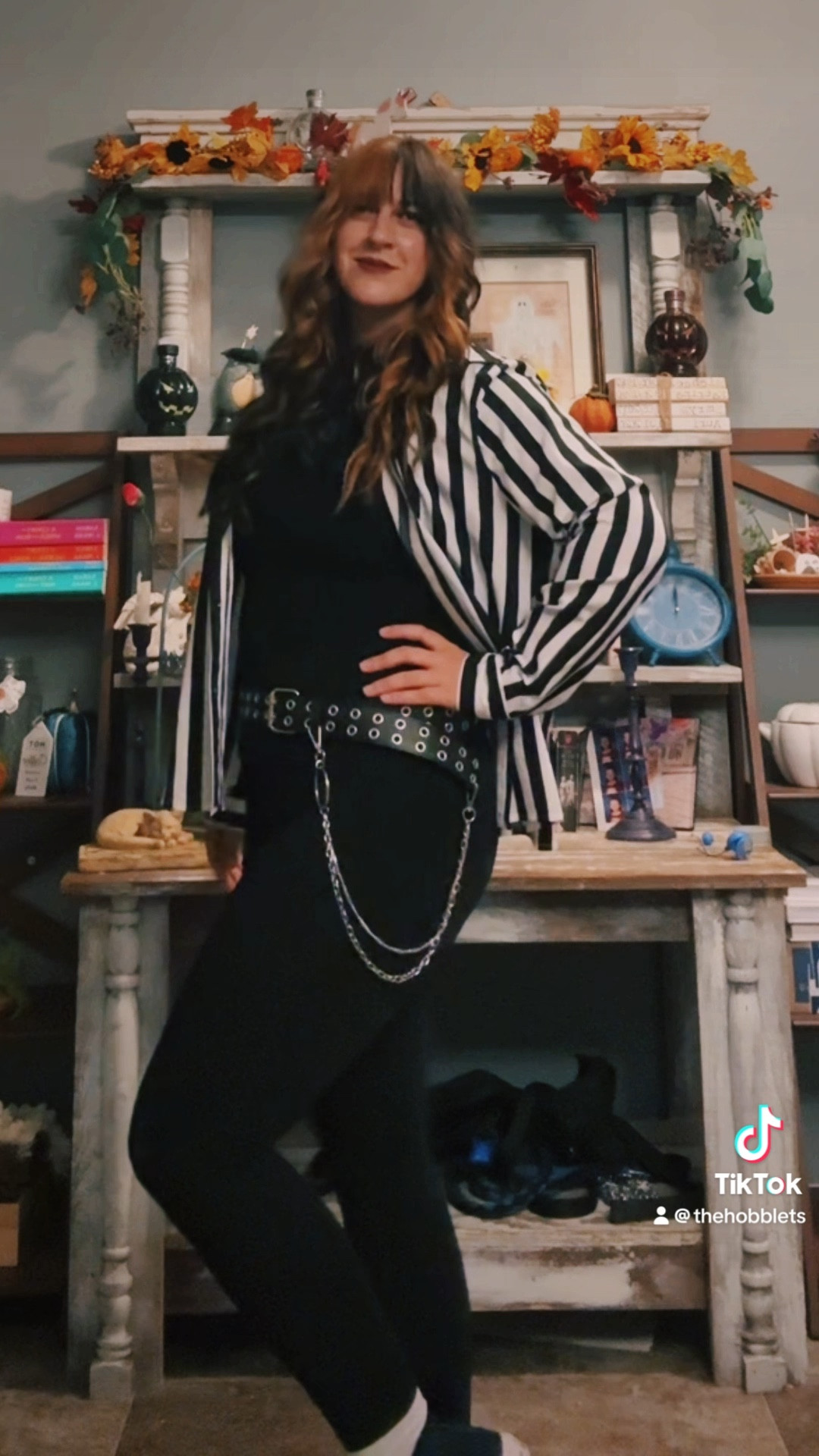 Was giving beetlejuice vibes according to my hubby. Wanted a confident look for today. And I was digging my hair and makeup! How’d I do? #beetlejuice 

#LTKMidsize