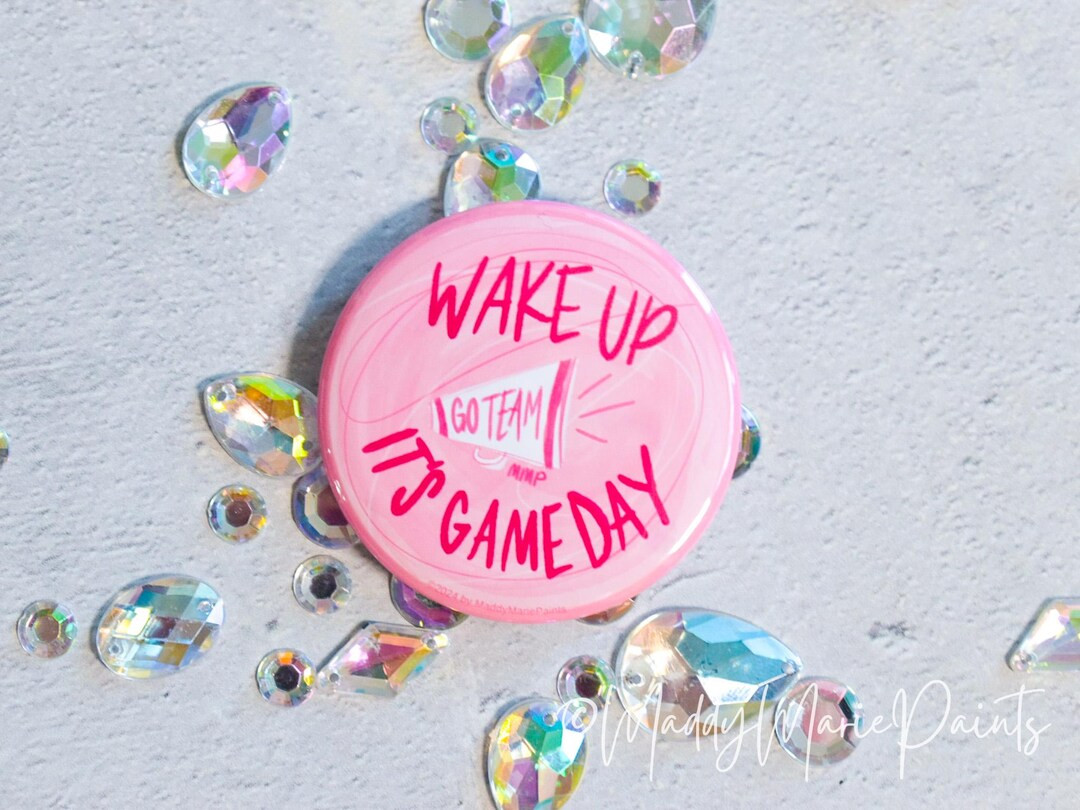 MADDYMARIEPAINTS "wake Up, It's Gameday!" 2.5" ALL COLLEGES Gameday Button | the Original Pink Ga... | Etsy (US)