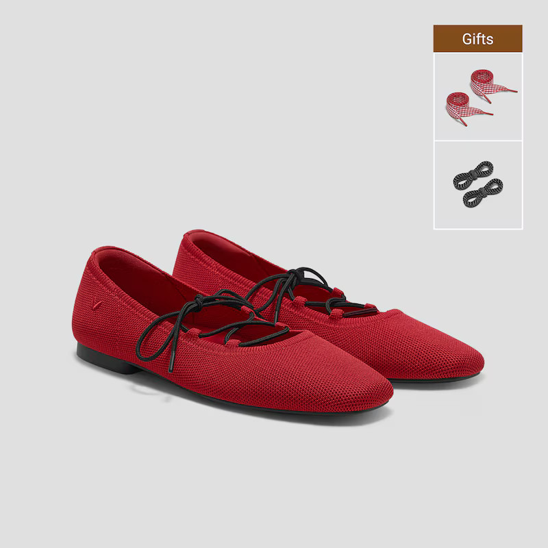 Square-Toe Lace Up Mary-Jane (Miley) | VIVAIA