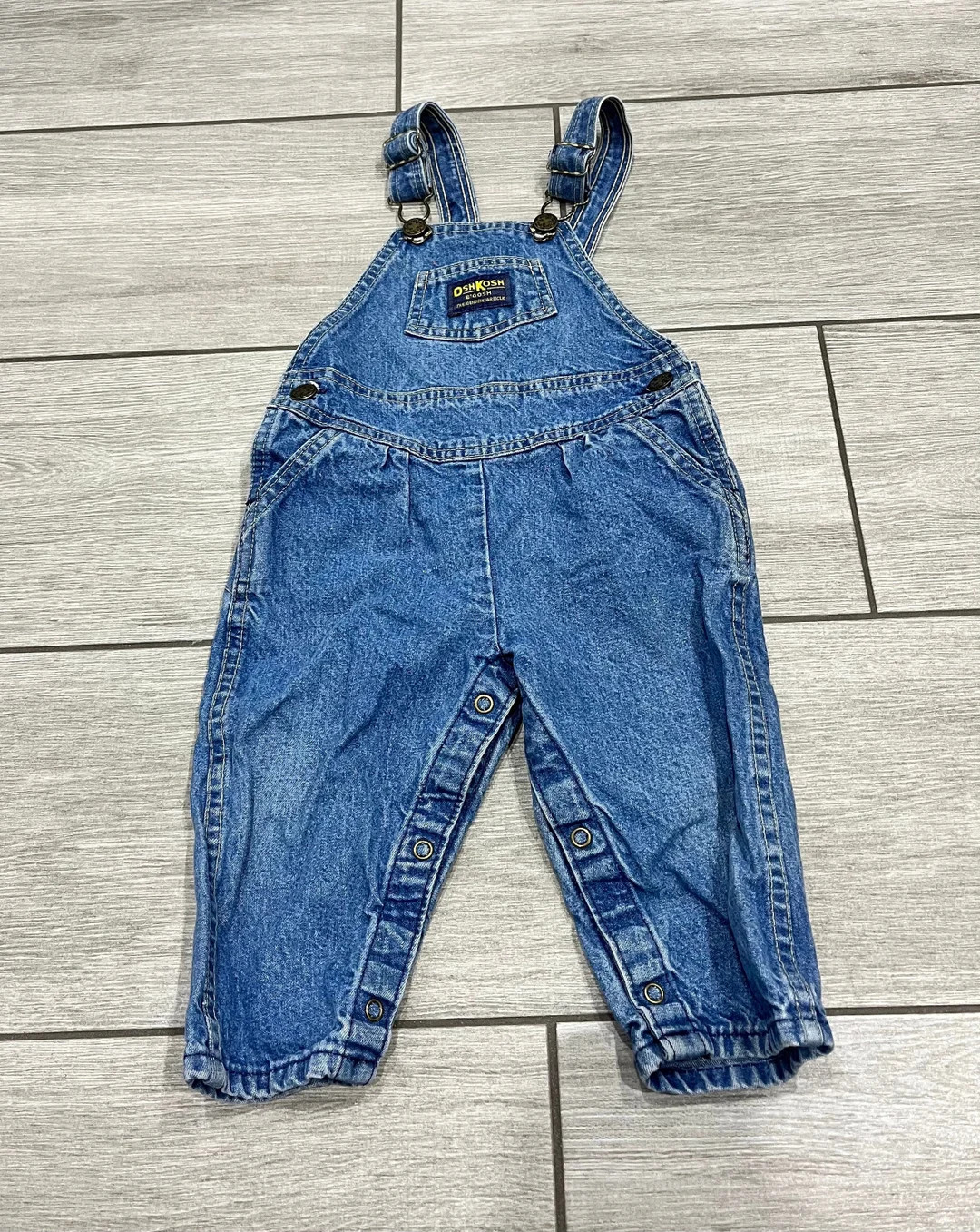 Oshkosh Bgosh Vintage 90s Blue Denim Overalls Size 24 Months - Etsy | Etsy (US)