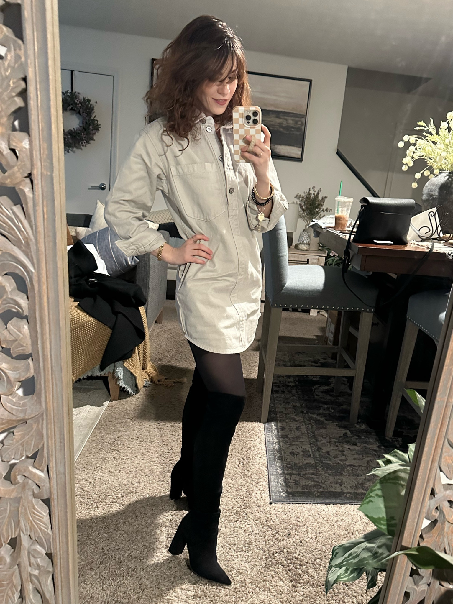 Shirt dress and Boots! Easy winter outfit! 

#LTKWorkwear #LTKStyleTip #LTKSeasonal