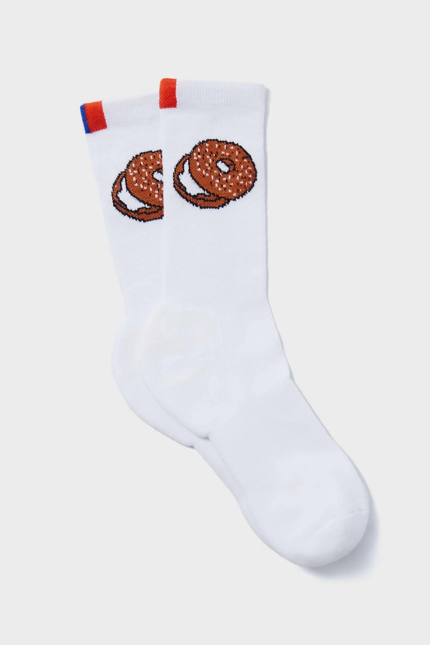 Bagel Socks In White | Shop Simon