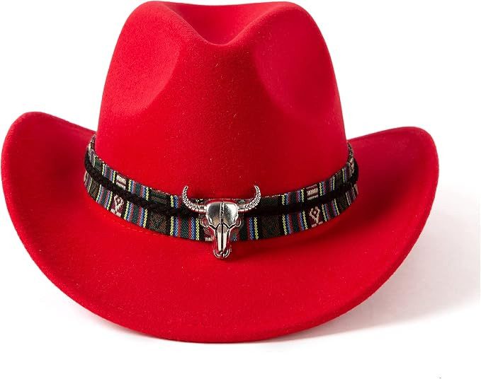 Gossifan Classic Womens Western Cowboy Cowgirl Hats with Wide Belt | Amazon (US)
