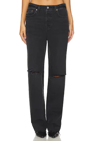 GRLFRND Bella Low Rise Boyfriend in Route 66 from Revolve.com | Revolve Clothing (Global)