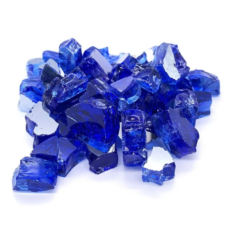 Element Fire Glass 1/2" Cobalt Blue Reflective Fire Glass 10lbs | Walmart (US)
