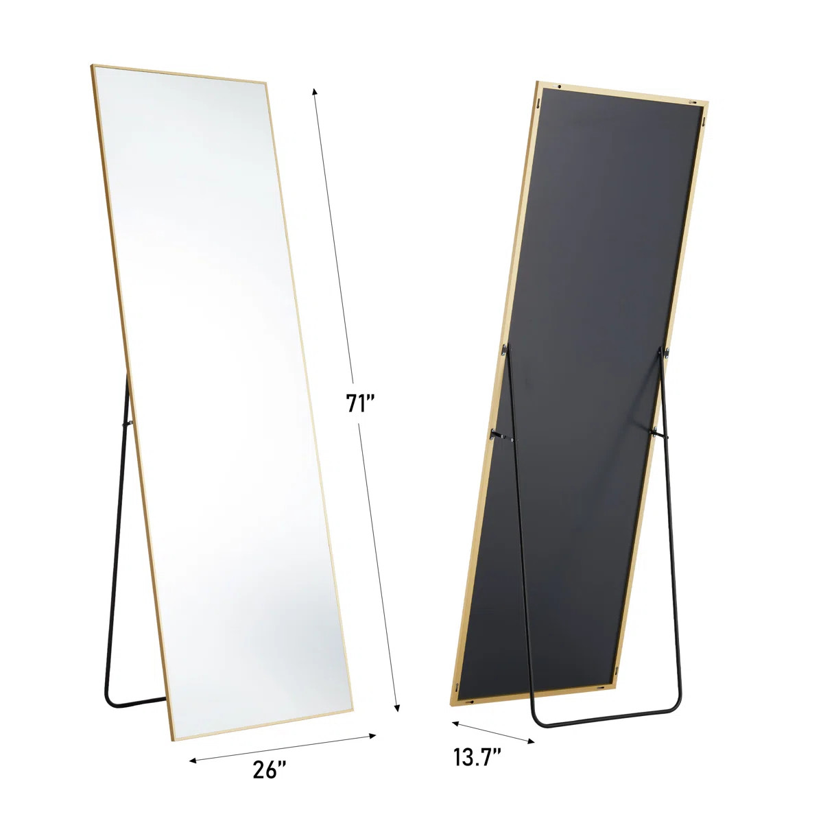Mirta Rectangle Metal Full Length Mirror | Wayfair North America