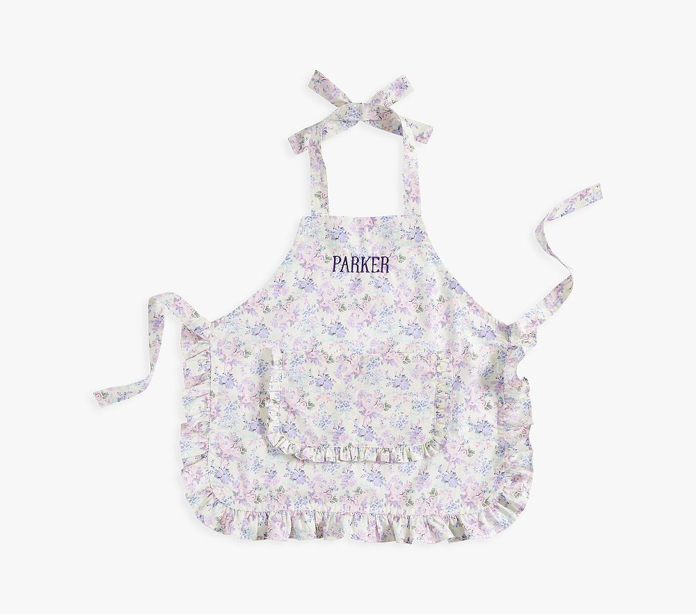 LoveShackFancy Apron, Lavender Damask | Pottery Barn Kids