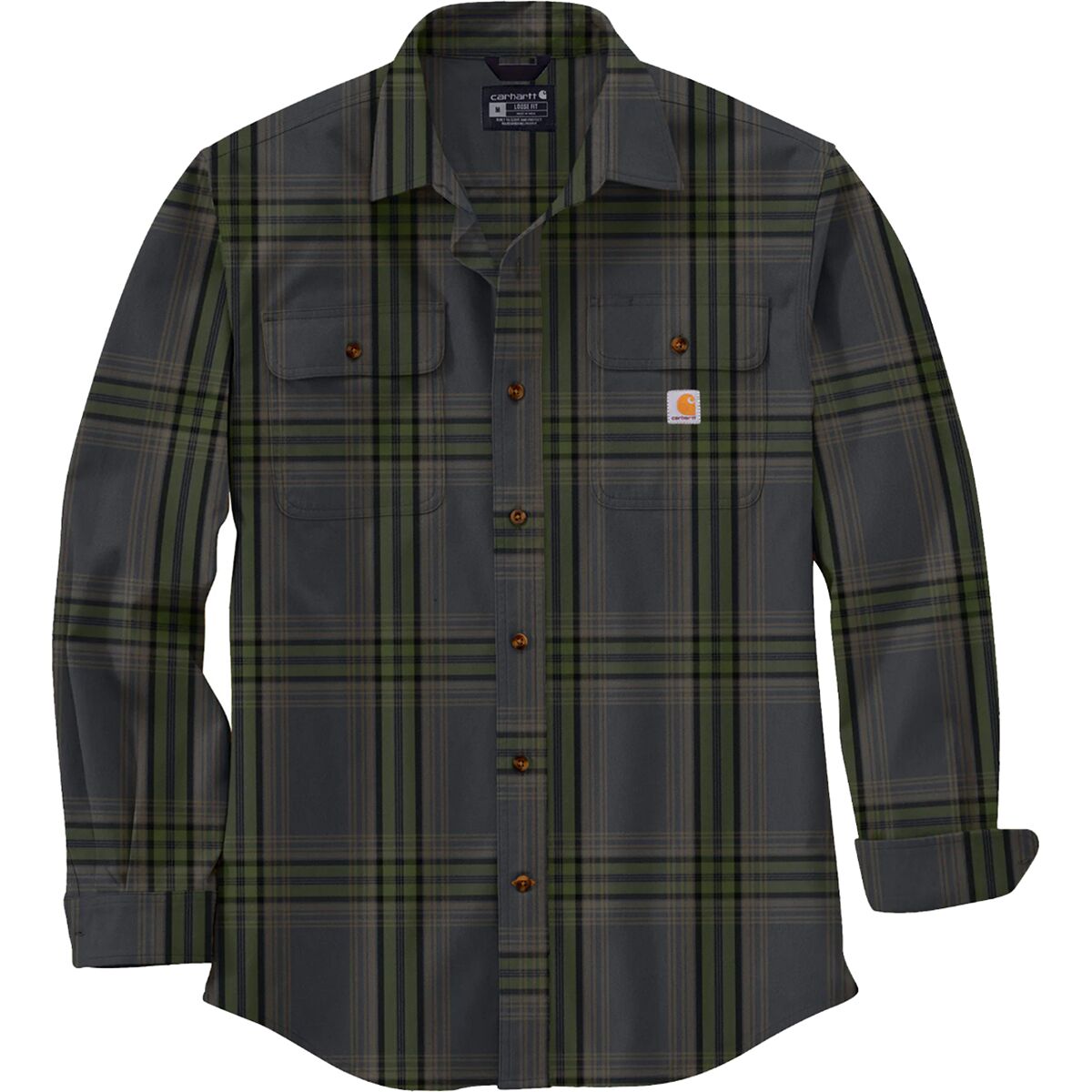 Carhartt Loose Fit HW Flannel Long-Sleeve Plaid Shirt - Men's | Backcountry