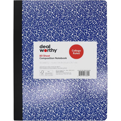 Composition Book College Ruled Blue - Dealworthy™ | Target