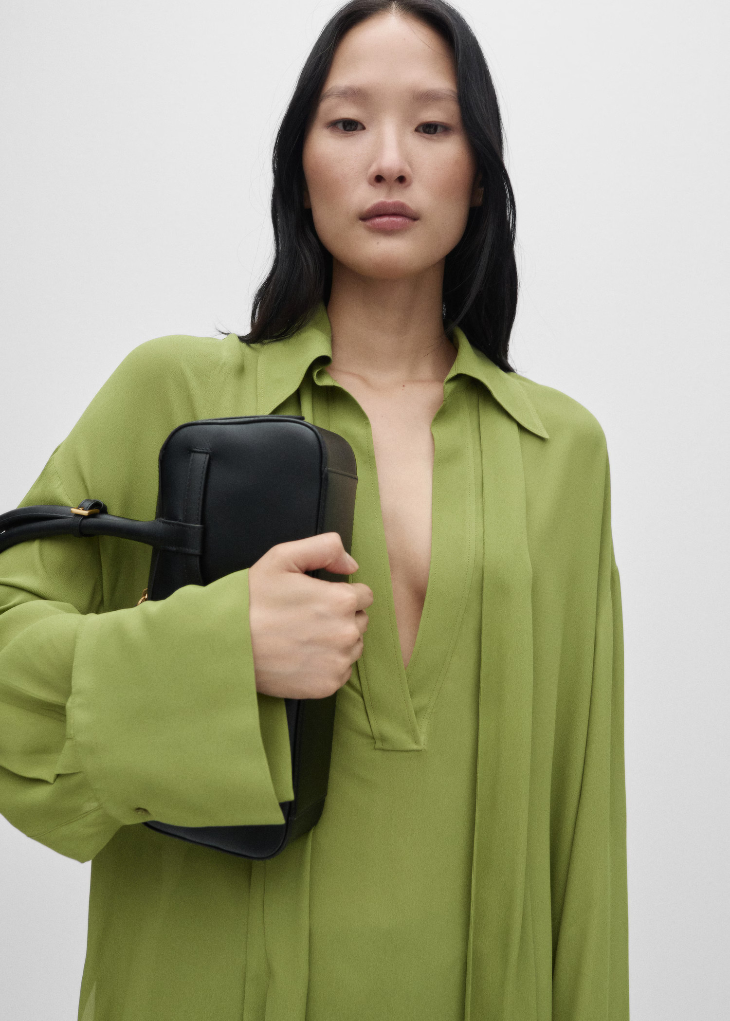 Chiffon lace blouse - Women | MANGO United Kingdom | MANGO (UK)