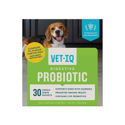 VetIQ Unflavored Digestive Probiotic Dog Supplements - 30ct | Target