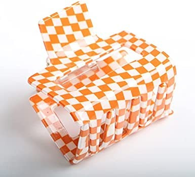 Checkered Hair Claw Clips,Pack of 1,Vintage Checkered Claw Clips-  Banana Clip | Amazon (US)