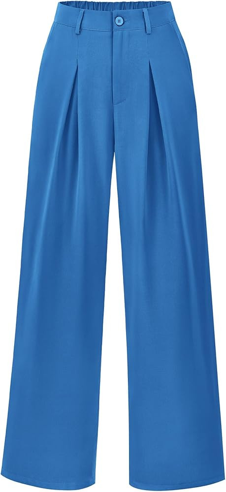 BTFBM Women High Waist Palazzo Pants Spring 2026 Casual Wide Leg Trousers Loose Work Office Busin... | Amazon (US)