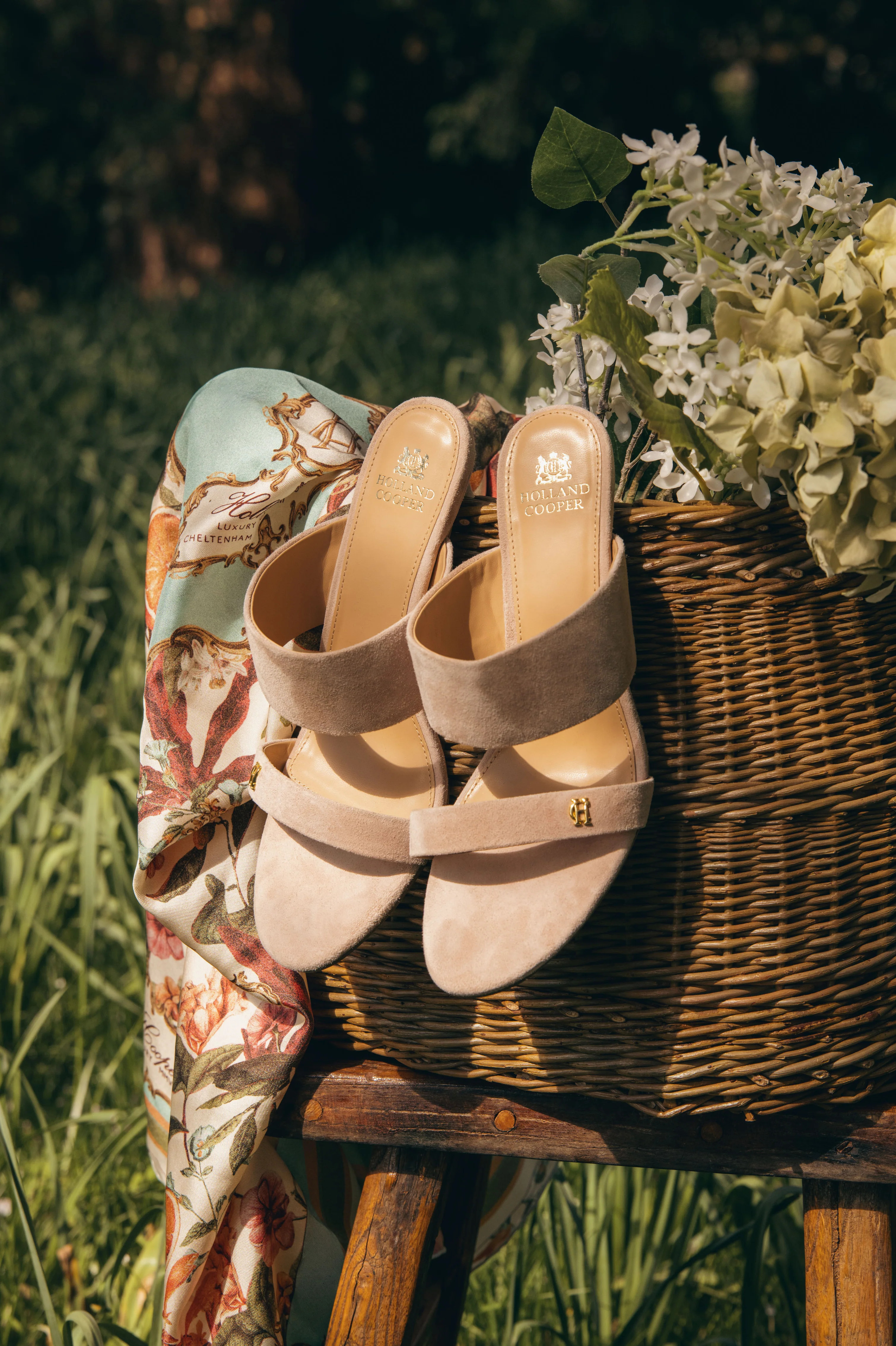 Ellenborough Sandal (Blush Suede) | Holland Cooper