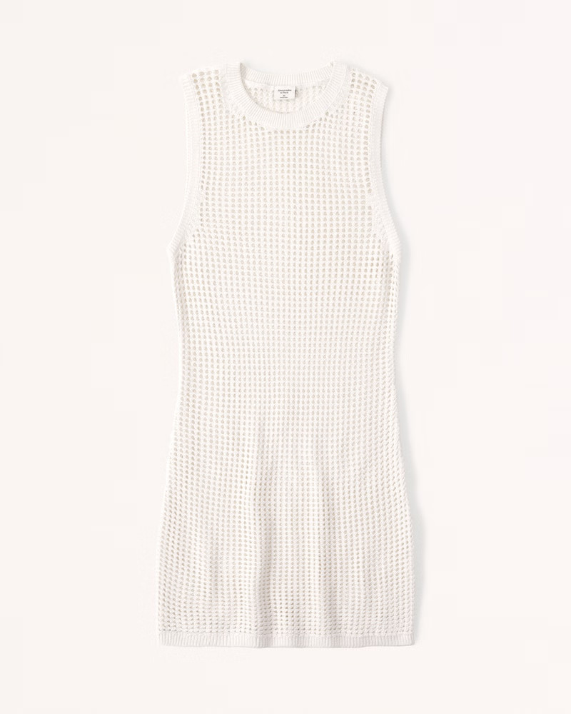 Crochet Mini Dress Coverup | Abercrombie & Fitch (US)