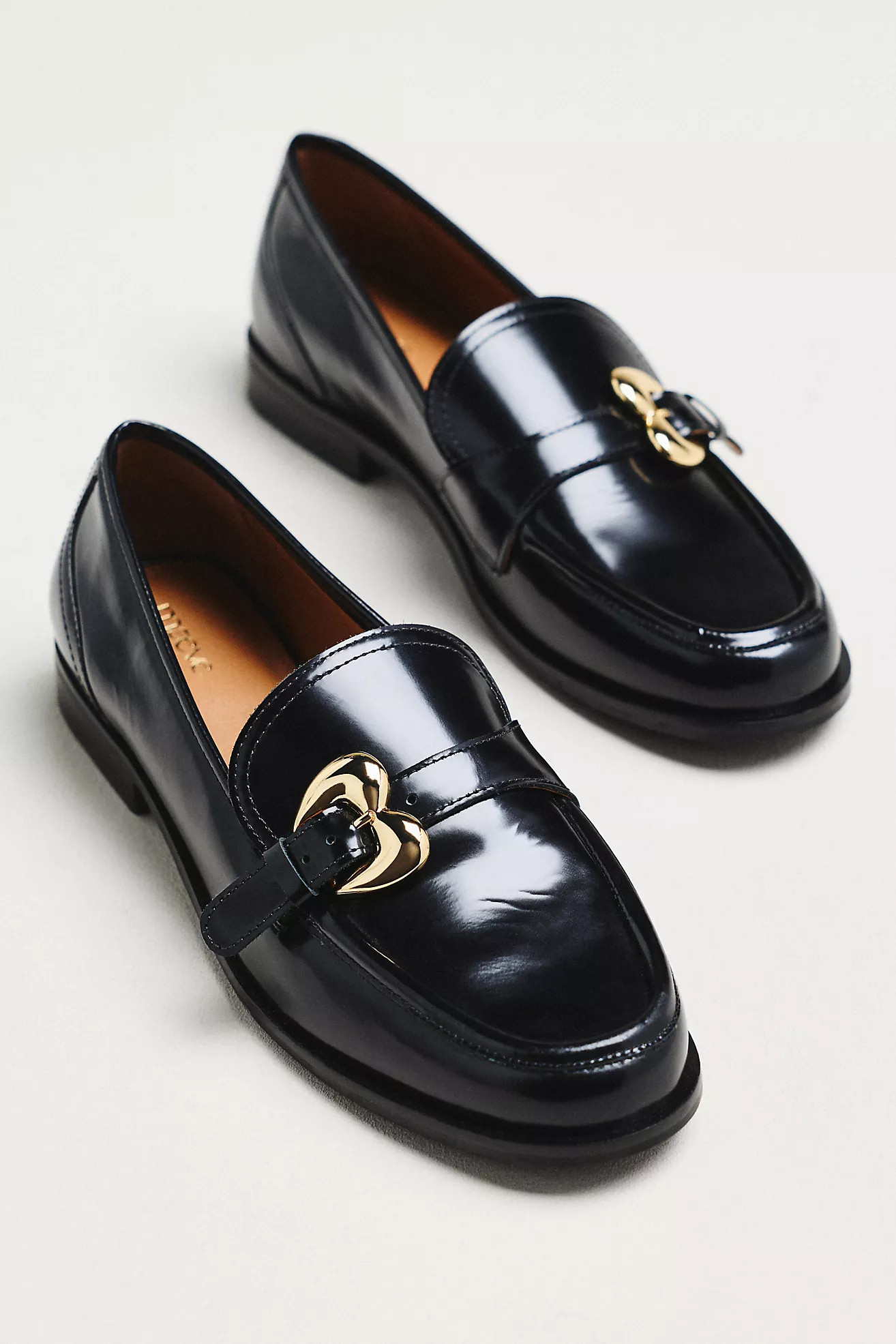 Maeve Heart Buckle Loafers | Anthropologie (US)