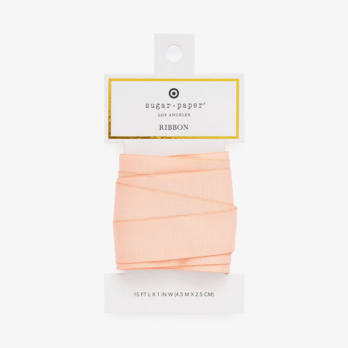 1"x 5 yards Fabric Grosgrain Ribbon Light Pink - Sugar Paper™ + Target | Target