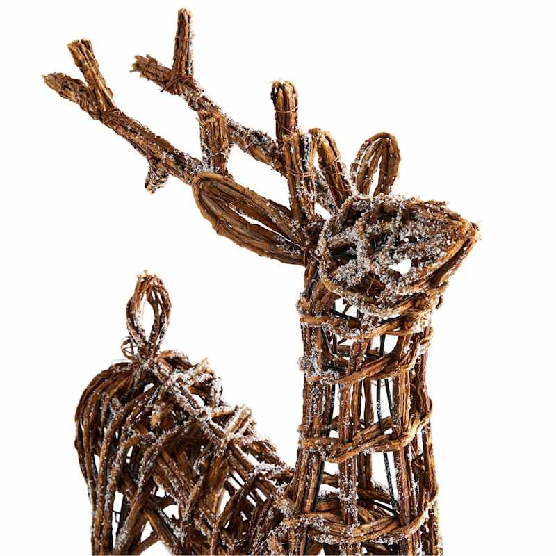 Standing Rattan Reindeer, 27" | At Home