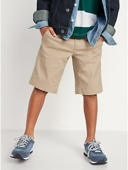 Built-In Flex Twill Straight Uniform Shorts for Boys (At Knee) | Old Navy (US)