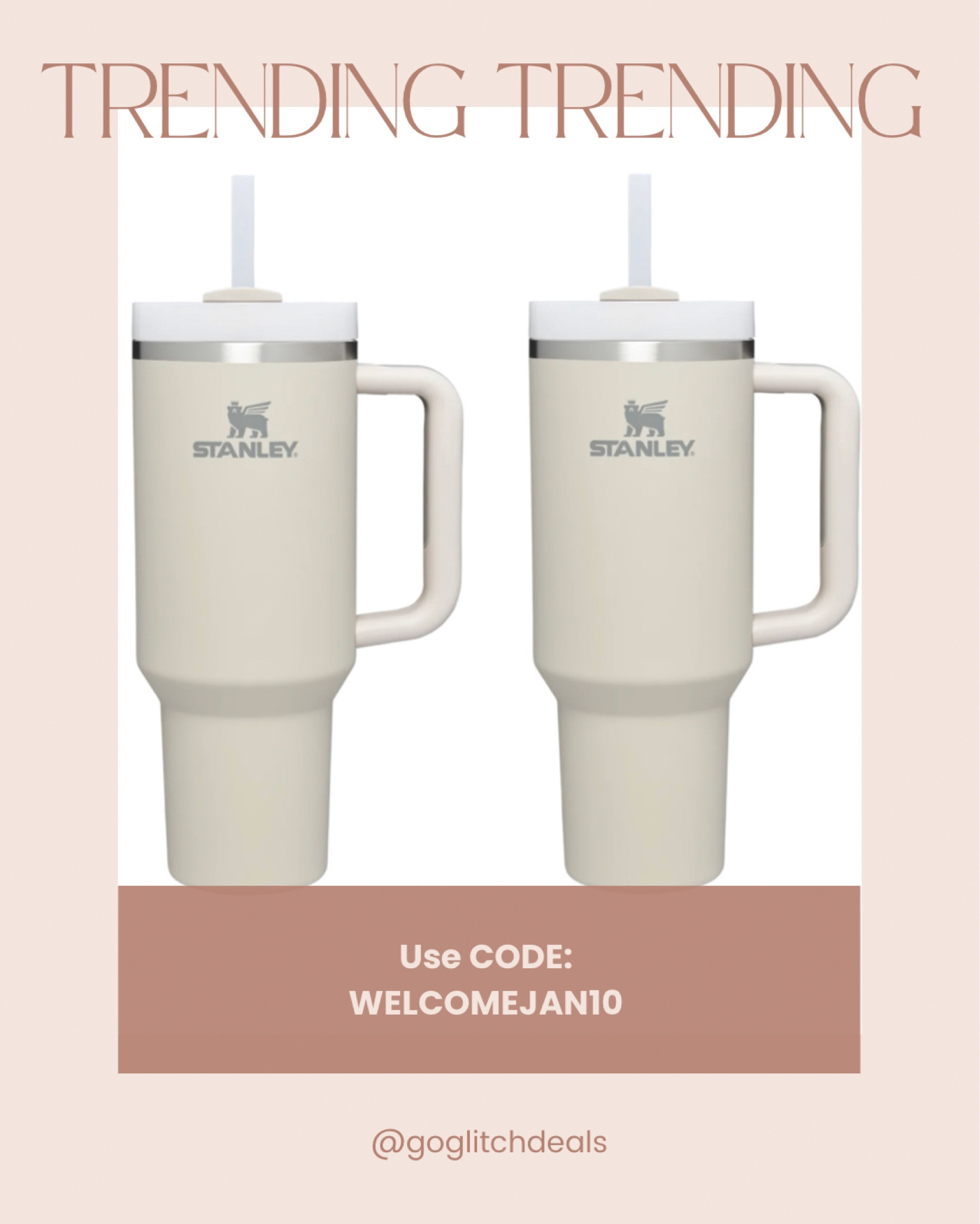 RESTOCK! Trending Stanley tumbler. Use CODE WELCOMEJAN10 for 10% off! 

#LTKFind #LTKunder100 #LTKunder50