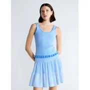 Free Assembly Women's and Women's Plus Ruffle Hem Knit Tank Top, Sizes XS-4X | Walmart (US)