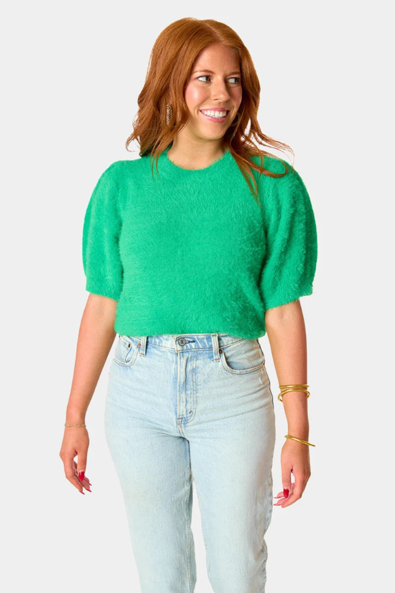 BuddyLove | Macy Crop Sweater | Kiwi | BuddyLove