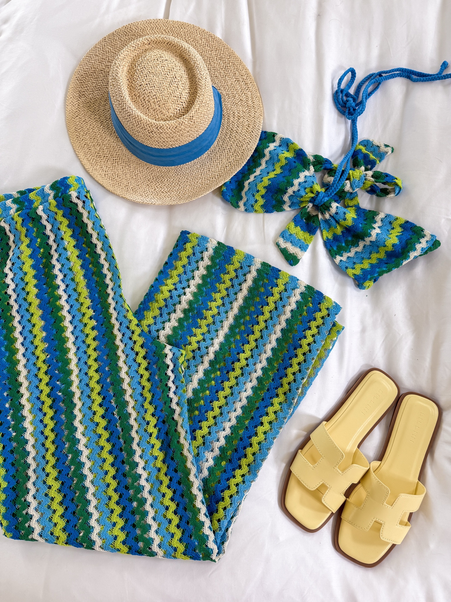 VACAY READY🏝️🌊👙 all of this is 30% off with my code EMILY30. The sandals are the best shade of butter yellow which is trending now and they look like the $$& Hermes orans except comfy! I also got them in pink! The outfit is giving ST BARTHS!!! Big time  

#LTKFindsUnder100 #LTKSaleAlert #LTKSeasonal