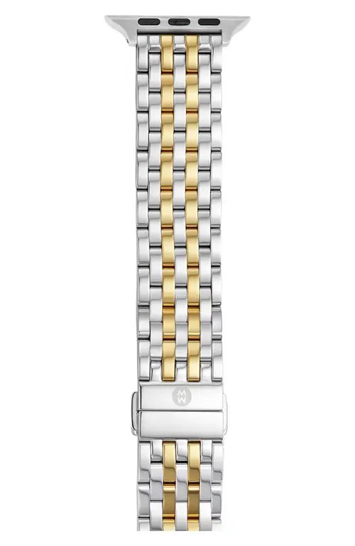 MICHELE 20mm Apple WatchÂ® Bracelet Watchband in Silver/gold at Nordstrom | Nordstrom
