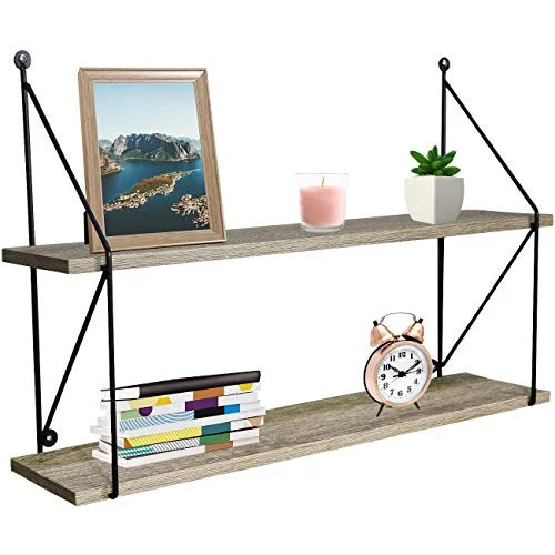 Sorbus 2 Tier Floating Shelves, For Photos, Decorative Items, and Much More - (Grey) - Walmart.co... | Walmart (US)