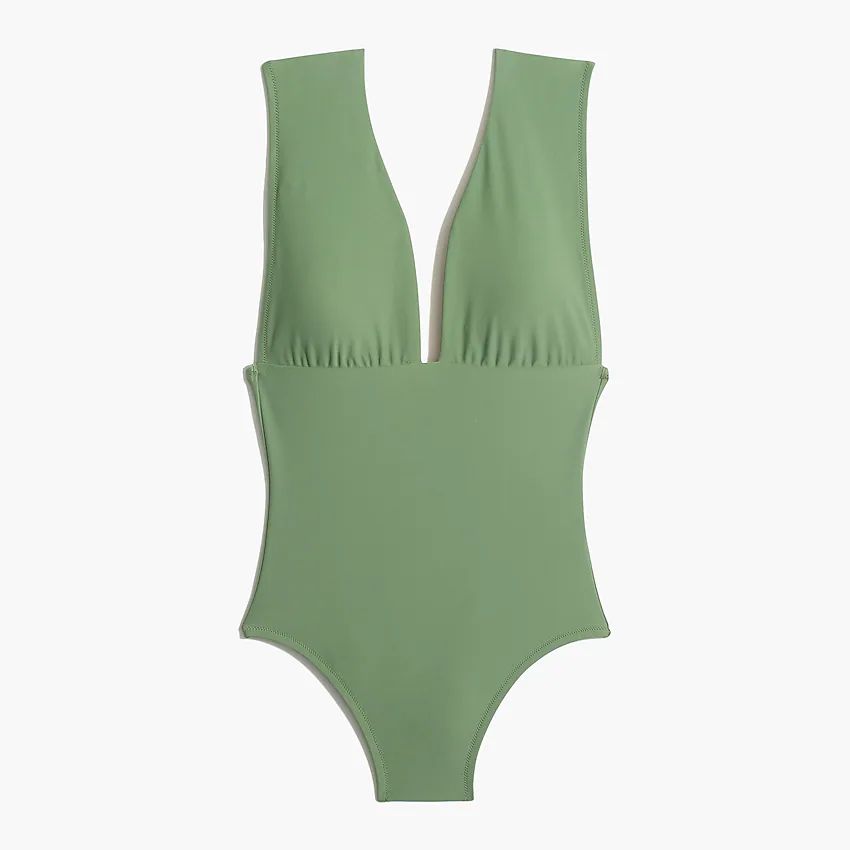 V-neck one-piece swimsuit | J.Crew Factory