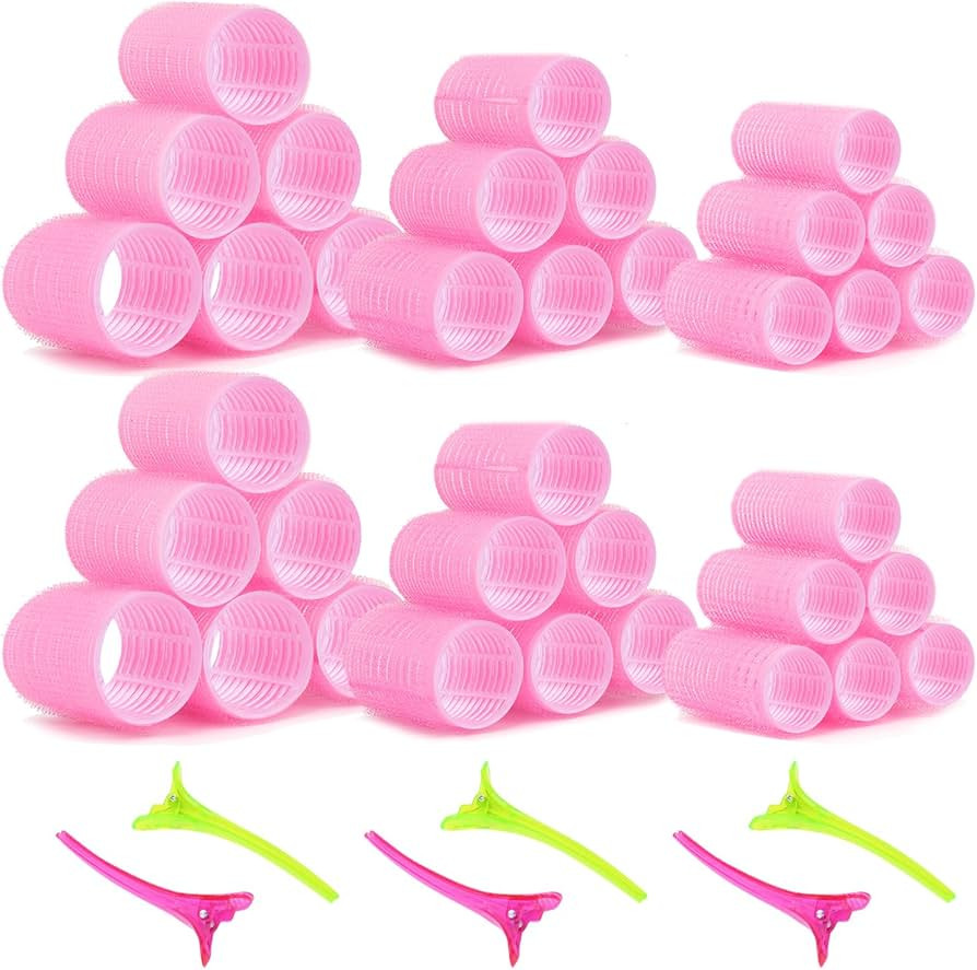 URAQT Hair Rollers, 36pcs Hair Curlers Styling Kit with 6pcs Hair Pins, Large Medium Small Self G... | Amazon (UK)