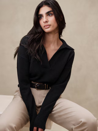 Luna Cashmere Sweater Polo | Banana Republic (US)