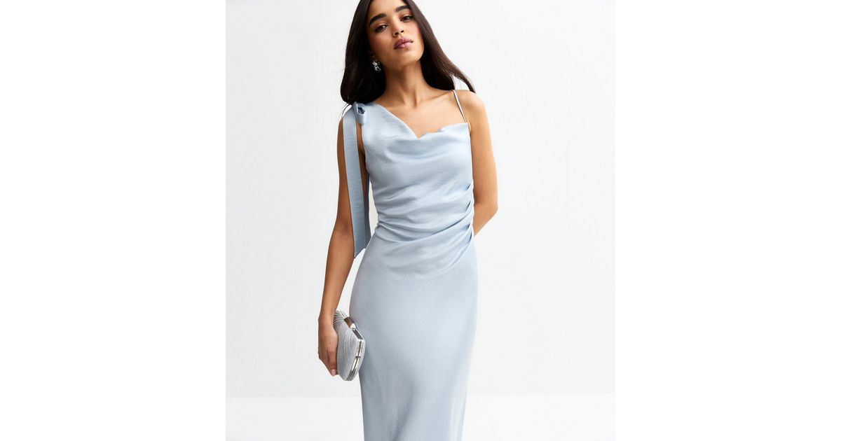 Light Blue One Shoulder Midi Dress | New Look | New Look (UK)