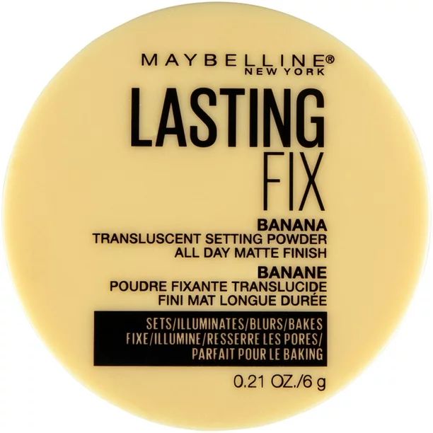 Maybelline Lasting Fix Banana Powder, Loose Setting Powder Makeup, Banana, 0.21 oz. - Walmart.com | Walmart (US)