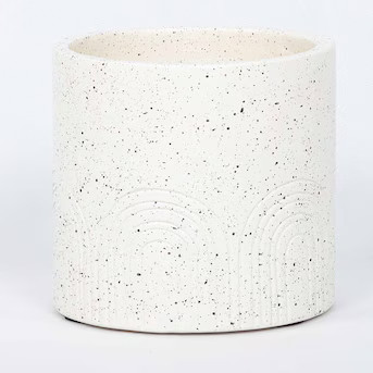 Origin 21 4-Pack 6.7-in W x 6.1-in H Speckled Ivory Ceramic Indoor/Outdoor Planter | Lowe's