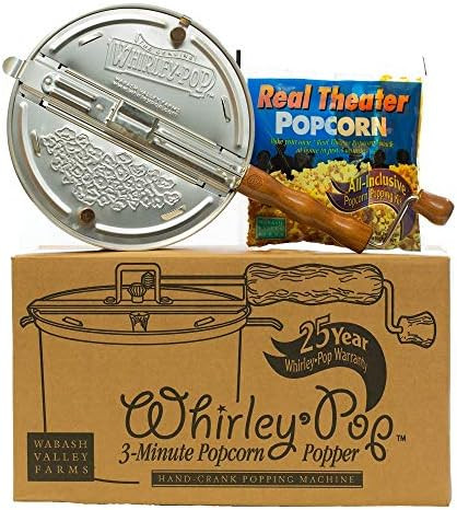 Original Whirley-Pop Popper Kit - Nylon Gears - Silver - 1 Real Theater All Inclusive Popping Kit | Amazon (US)
