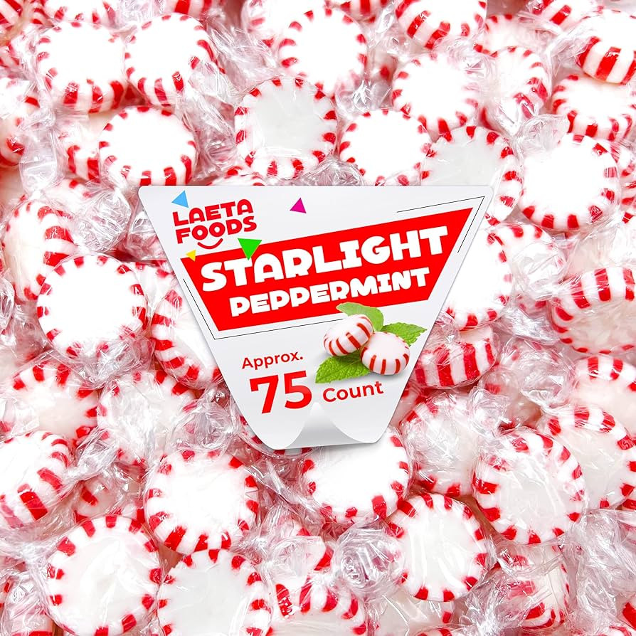 Starlight Peppermints Red White Stripped Hard Candy, Individually Wrapped (1 Pound Bag) | Amazon (US)