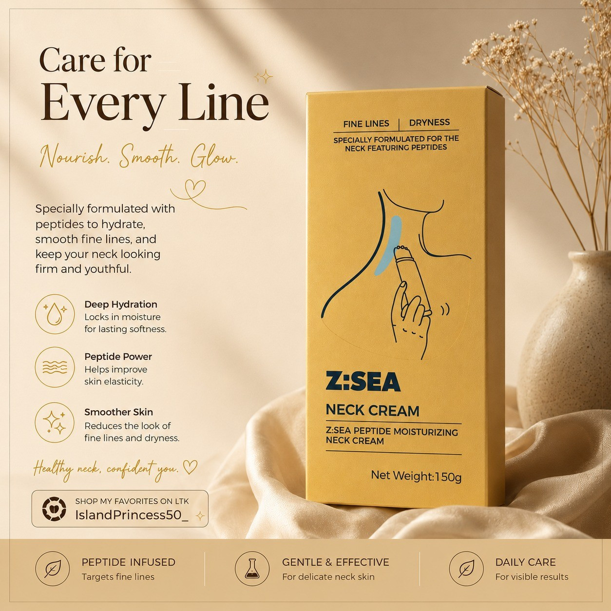 Glow starts at the neck too ✨Testing out the Z:SEA Peptide Neck Cream and loving the luxe hydration so far. Smooth, nourished, and giving soft-glow energy 💛Fine lines? Dryness? We’re moisturizing with intention.

#LTKselfcare #LTKBeauty