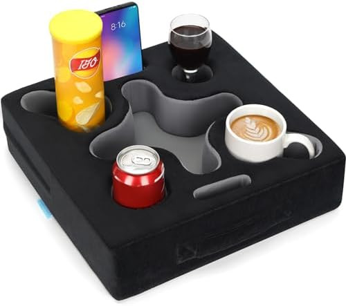 Couch Cup Holder Pillow-Sofa Cup Holder Tray Caddy Cupholder for Bed, Rv, Tv, Car, Man Cave, Back... | Amazon (US)